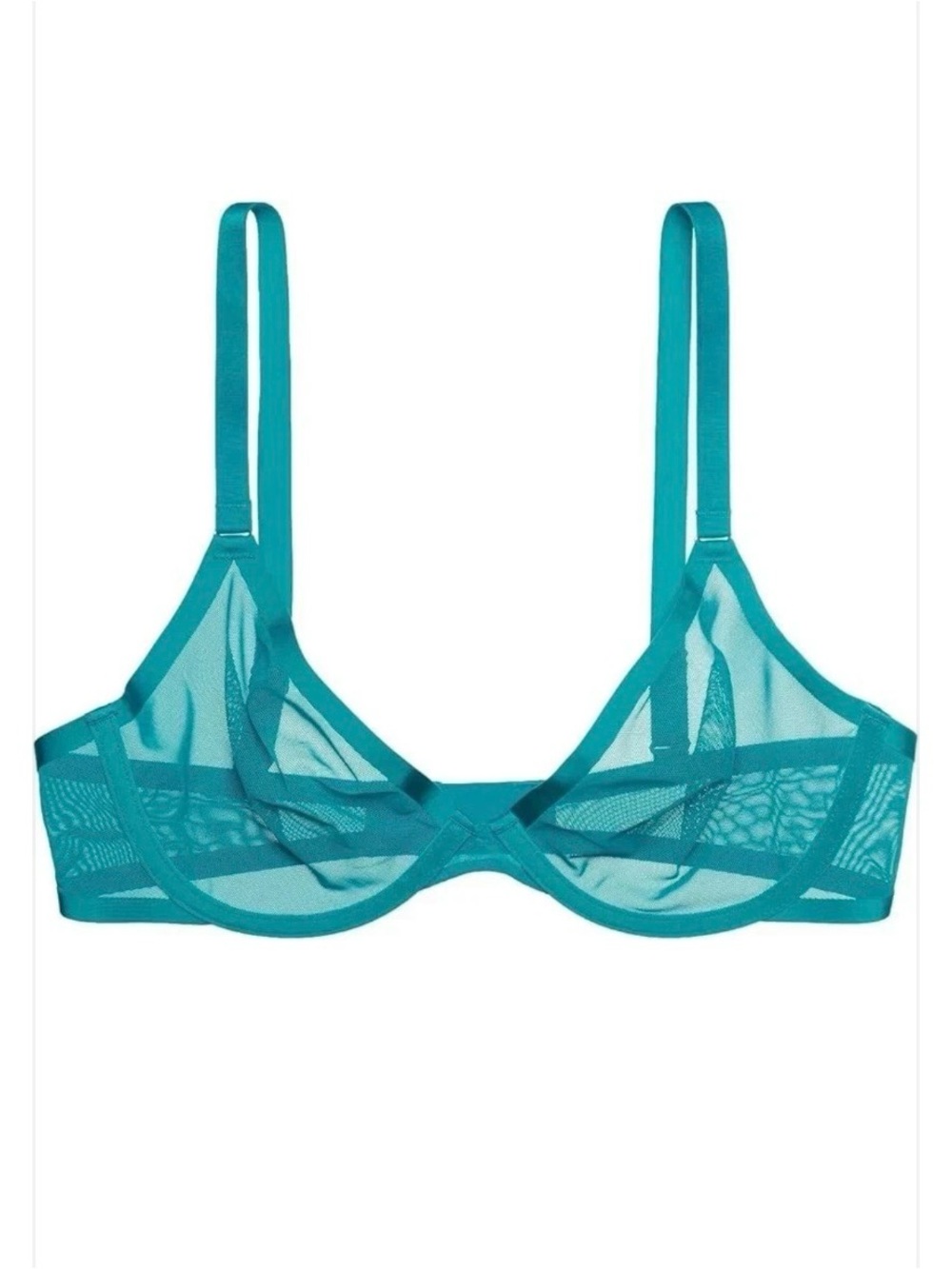 cuup the plunge mesh bra turquoise